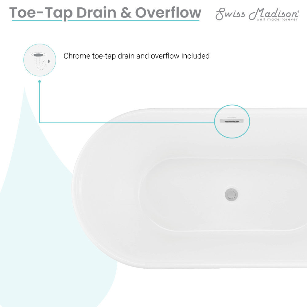 Swiss Madison Santorini 60" Freestanding Tub | SM-FB591