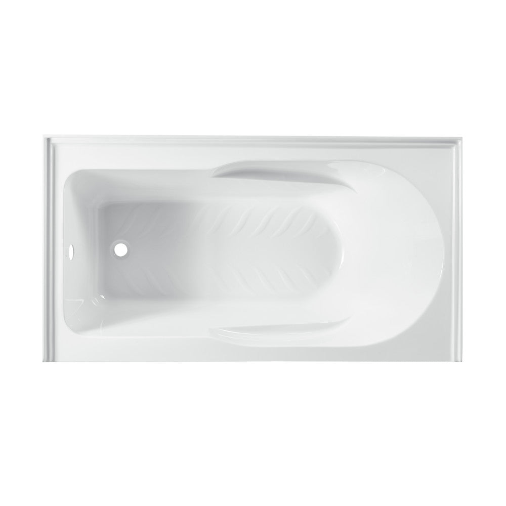 Swiss Madison Concorde 60" x 32" Acrylic Glossy White, Alcove, Integral, Left-Hand Drain, Apron Bathtub | SM-AB561