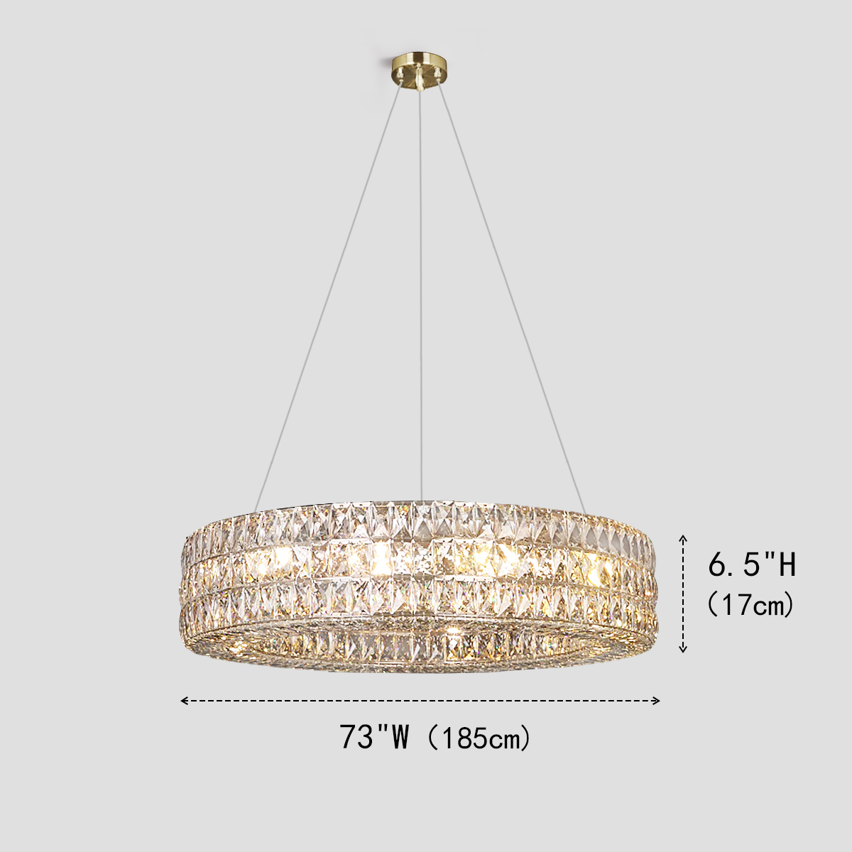 Aster Halo Crystal Ring Chandelier