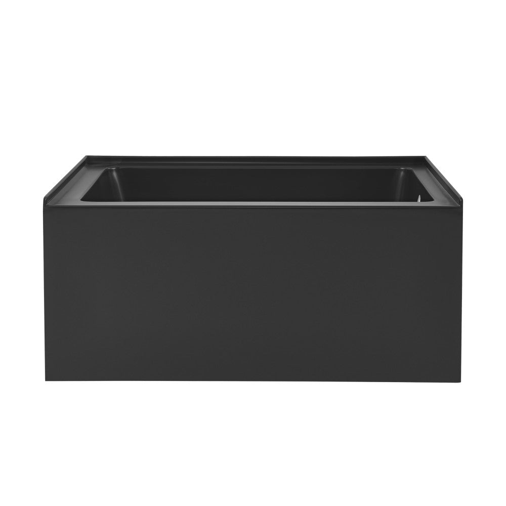 Swiss Madison Voltaire 48" x 32" Right-Hand Drain Alcove Bathtub with Apron in Matte Black | SM-AB551MB