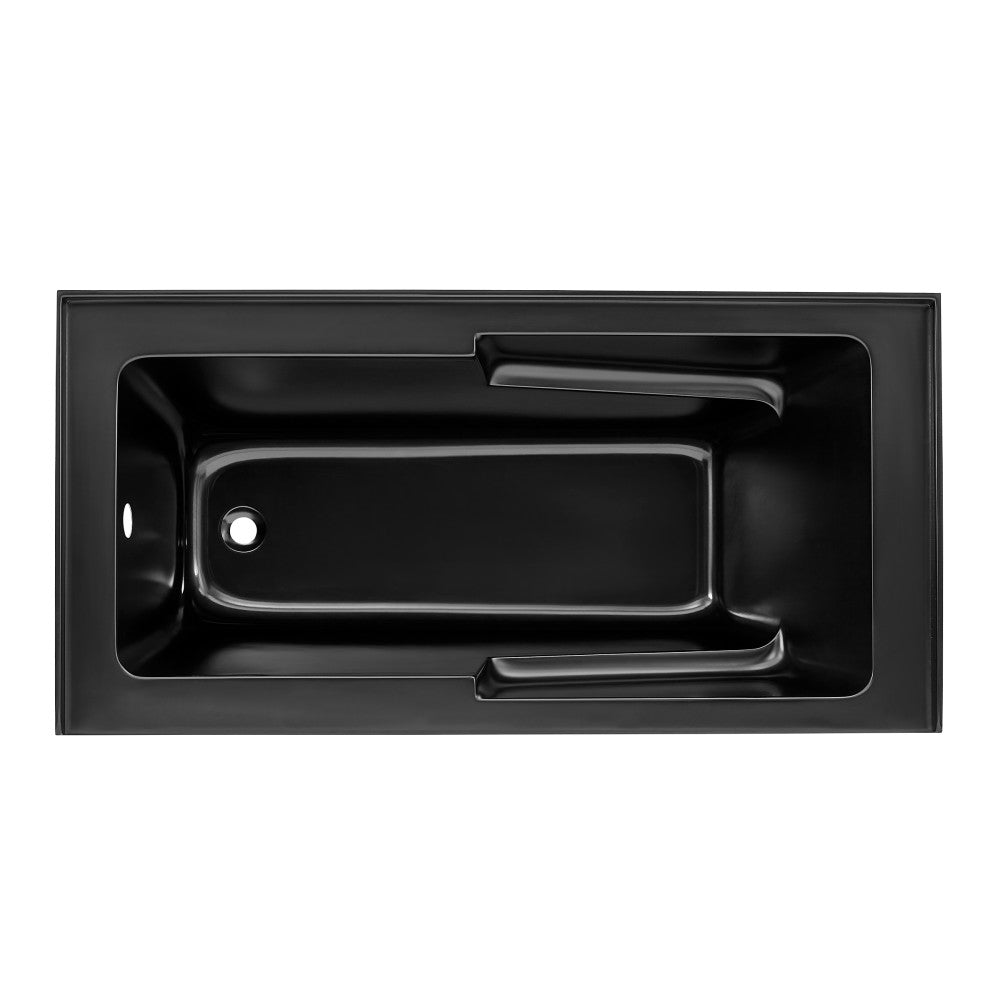 Swiss Madison Voltaire 60" x 30" Left-Hand Drain Alcove Bathtub with Apron in Matte Black | SM-AB541MB