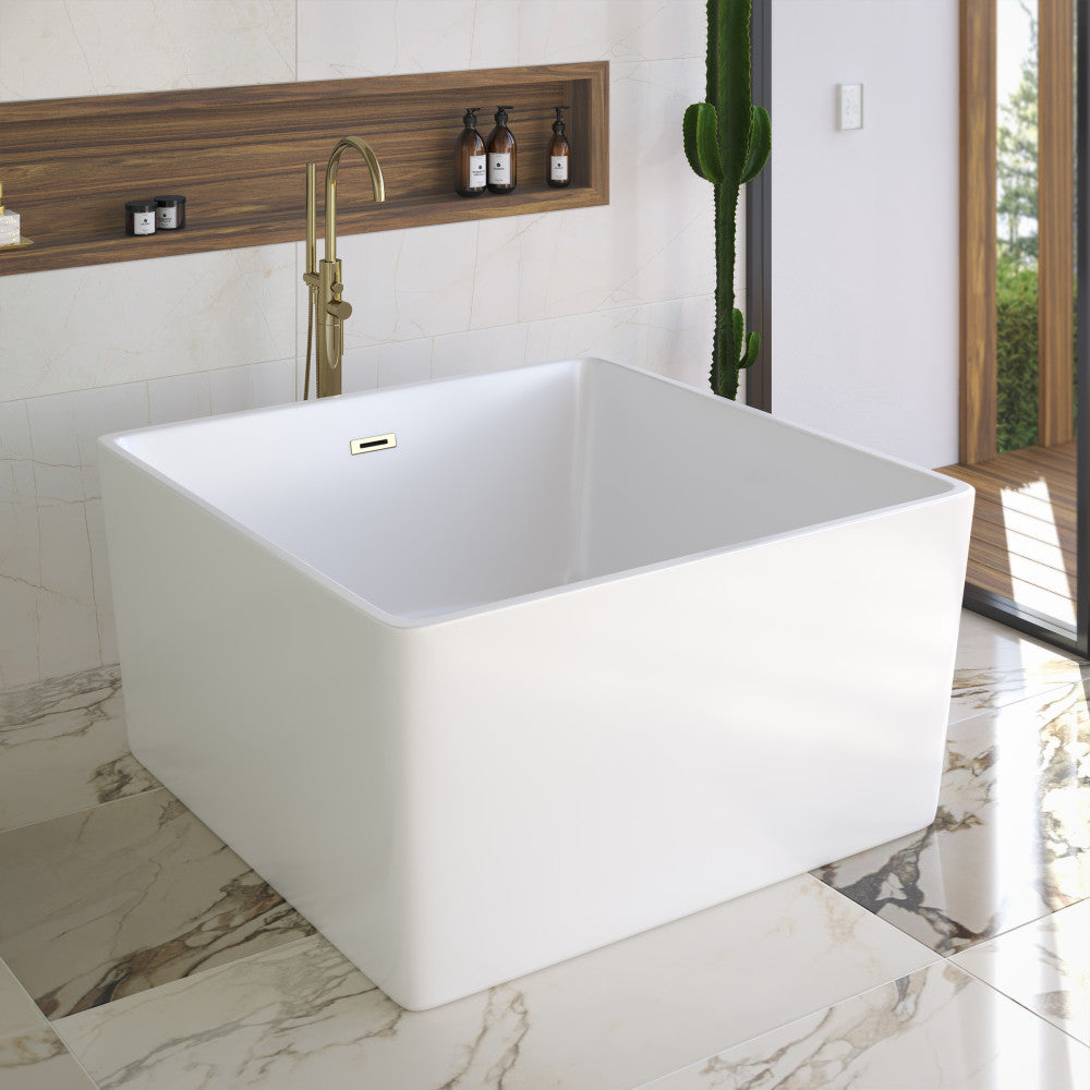 Swiss Madison Voltaire 47" Square Freestanding Bathtub | SM-FB581