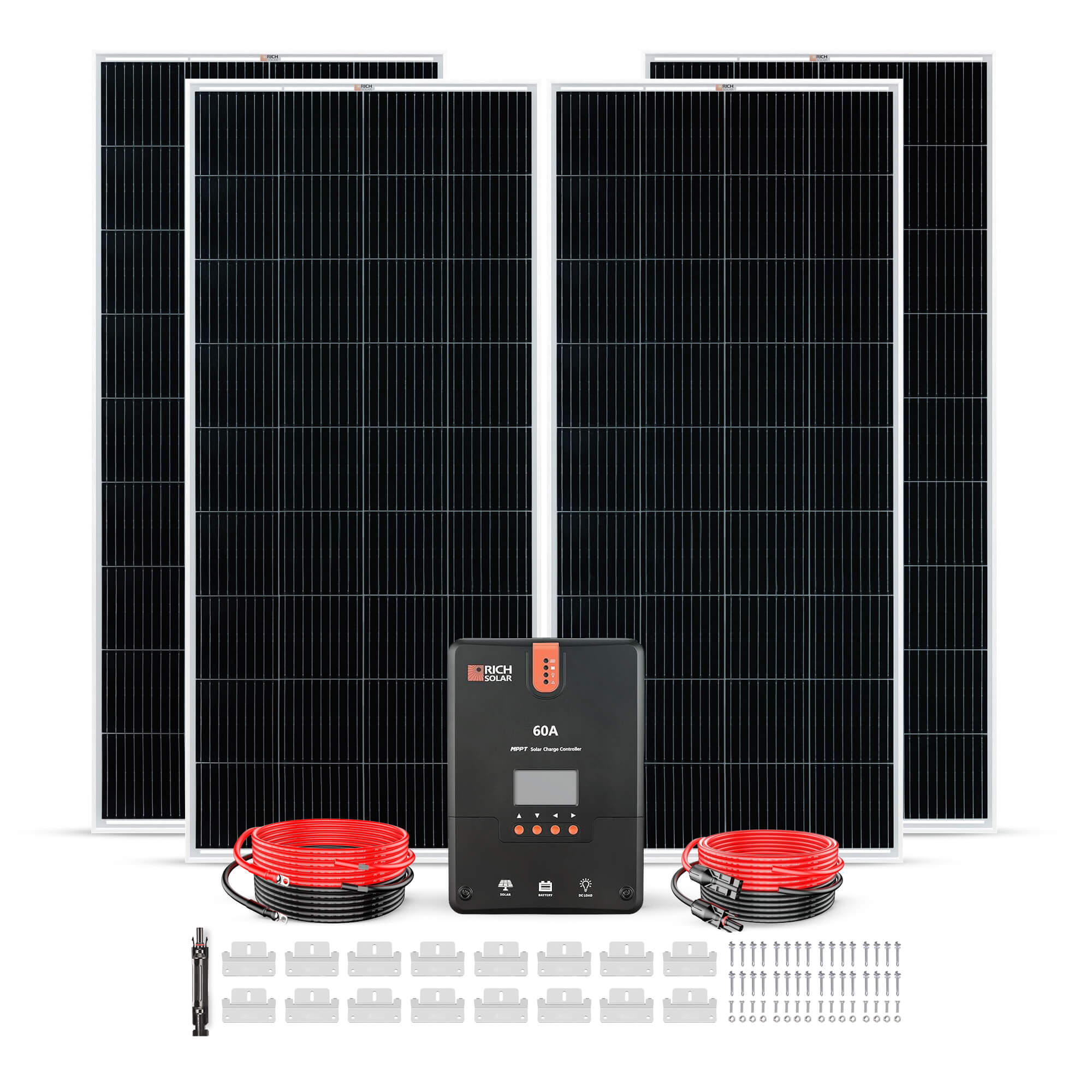 Rich Solar RV Solar Kit w/Charge Controller | 100-1600W Solar | Choose a Bundle | 25 Year Warranty