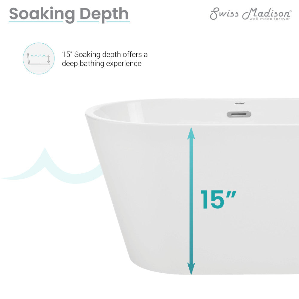 Swiss Madison Claire 48" Freestanding Bathtub | SM-FB550