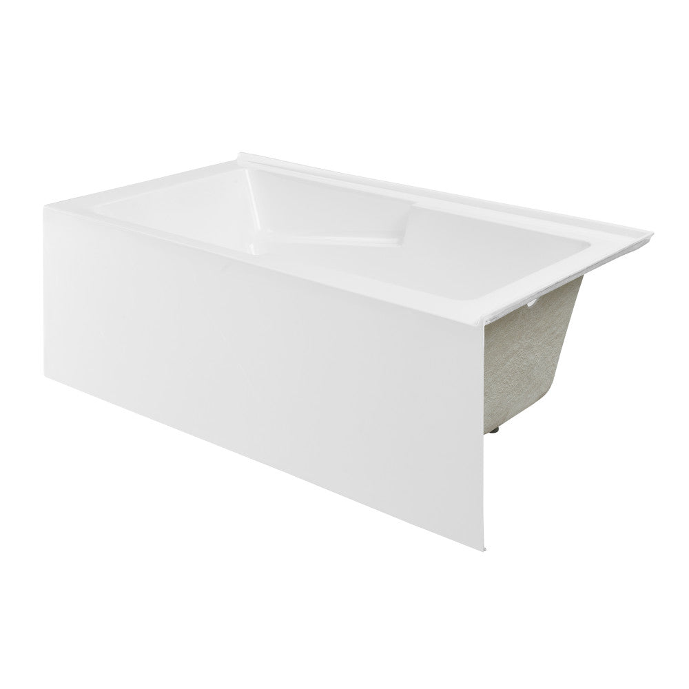 Swiss Madison Claire 60" x 32" Right-Hand Drain Drain Alcove Tub with Corner Apron | SM-AB571