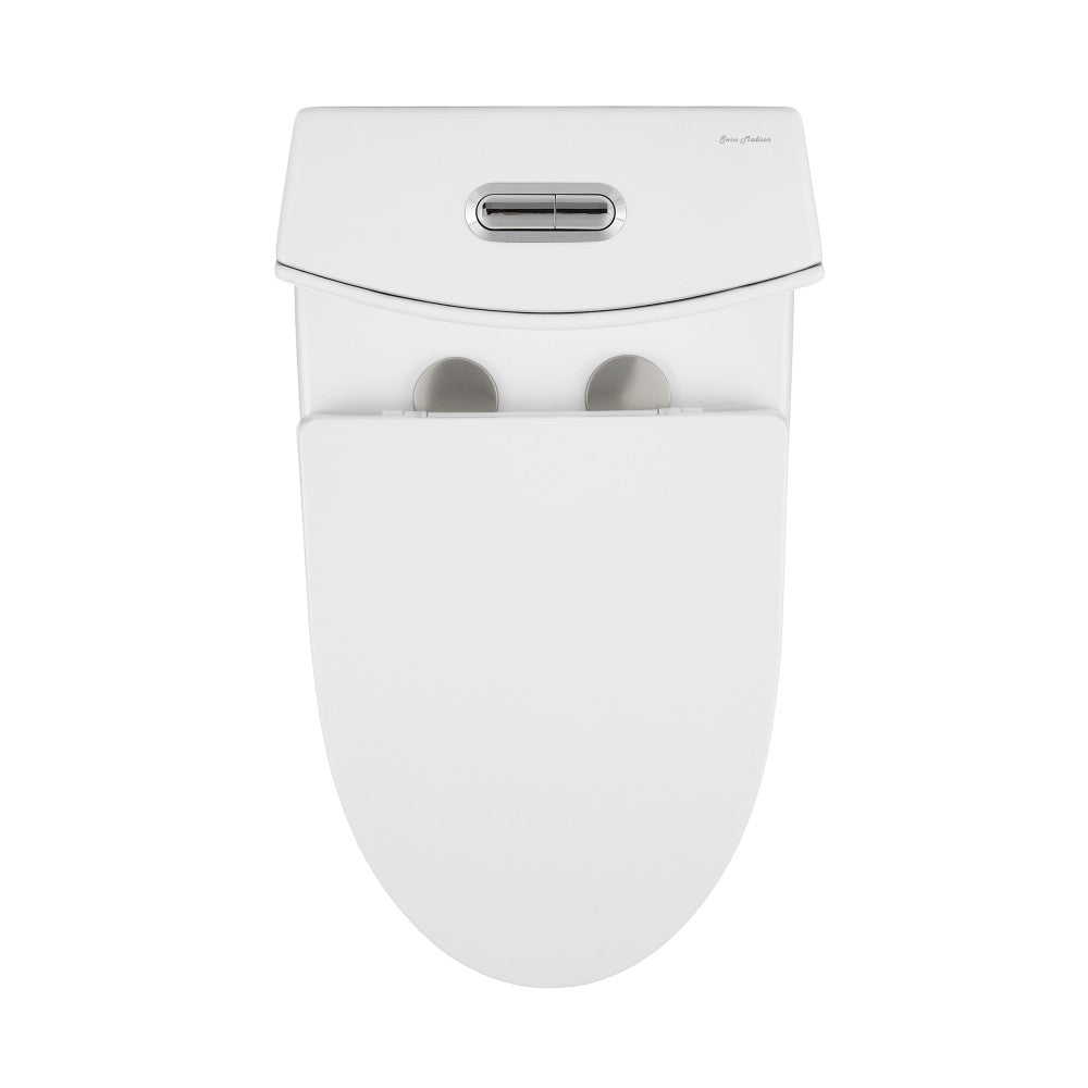 Swiss Madison St. Tropez One Piece Elongated Toilet Dual Vortex Flush 1.1/1.6 gpf with 10" Rough In | SM-1T274