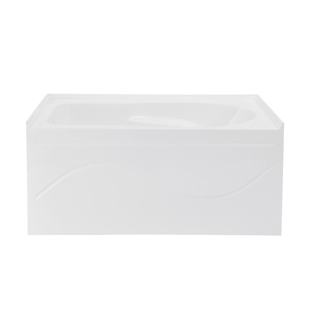 Swiss Madison Ivy 54'' x 30" Bathtub with Apron Left Hand Drain in White | SM-AB520