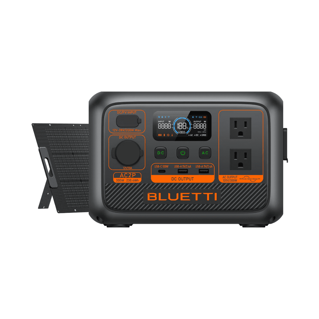 BLUETTI AC2P Portable Power Station | 300W Output - 230Wh Capacity