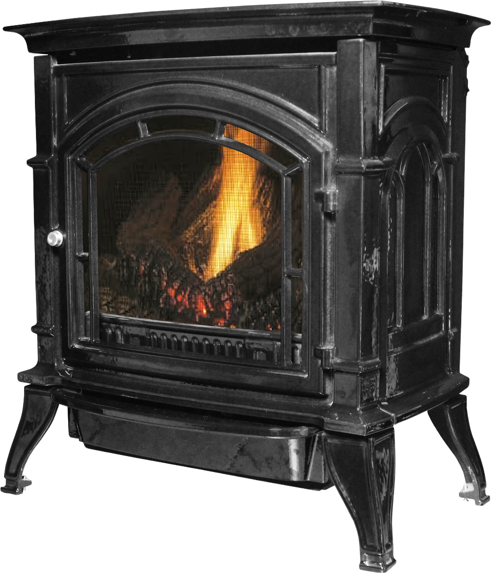 Ashley Hearth AGC500VFLP Cast Iron LP Gas Stove Vent Free 1,500 sq. ft. 32,000 BTU Black New