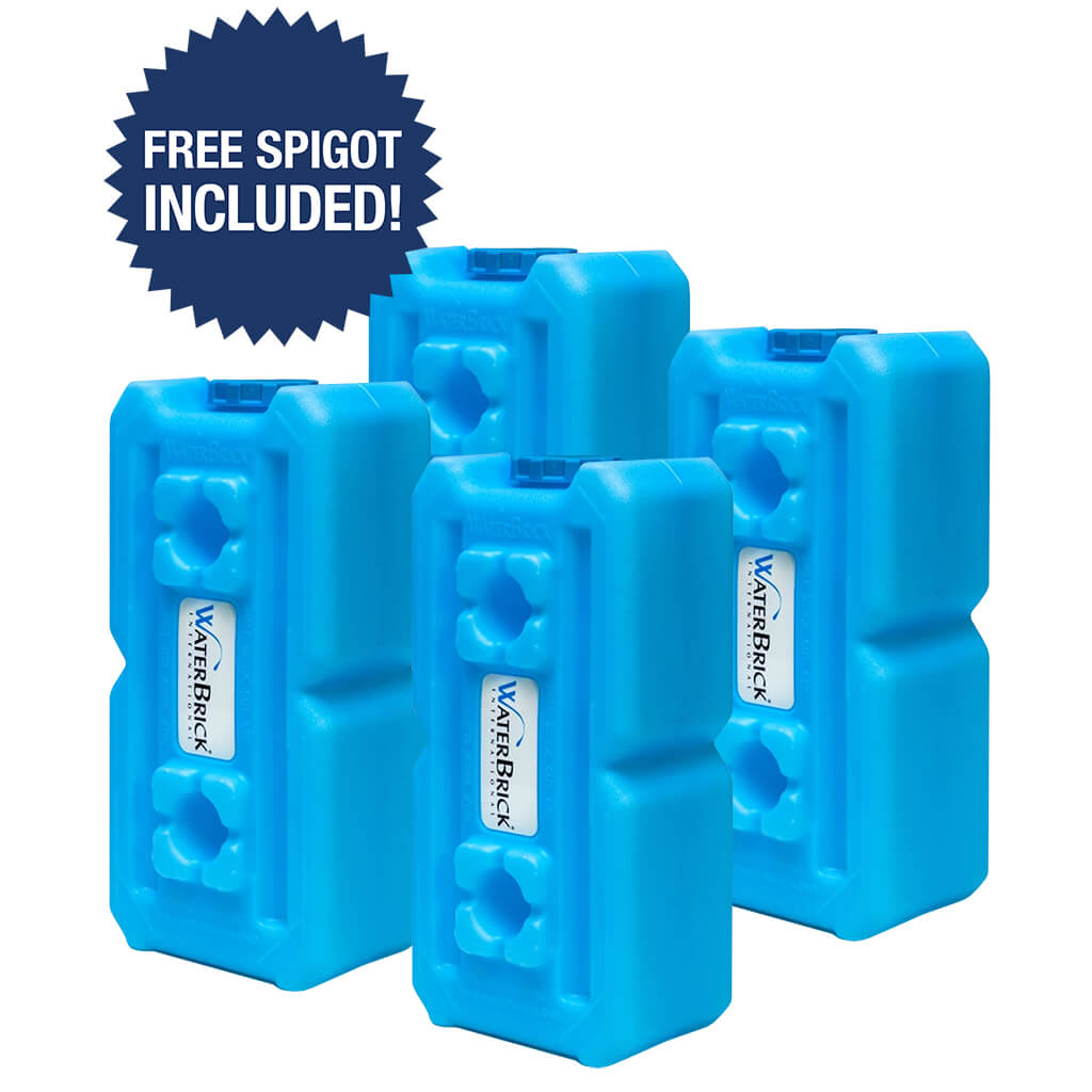 Water Brick Storage System - 4 Bricks, 14-Day Supply