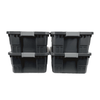 Large stackable storage totes 4-pack