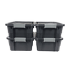 Small Stackable Storage Totes - 4 pack