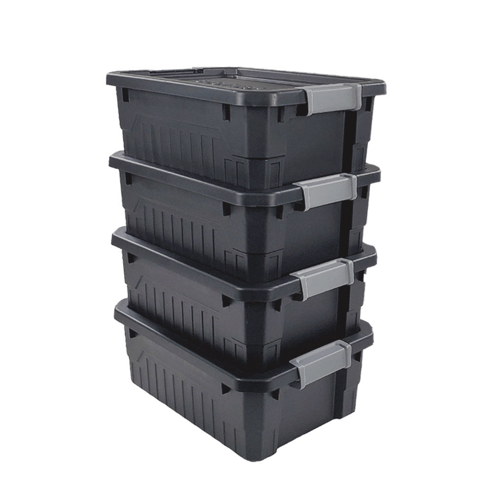 Small 4-Gallon Water-Resistant Stackable Storage Totes