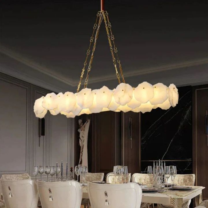 Alabaster Chain Linear Chandelier