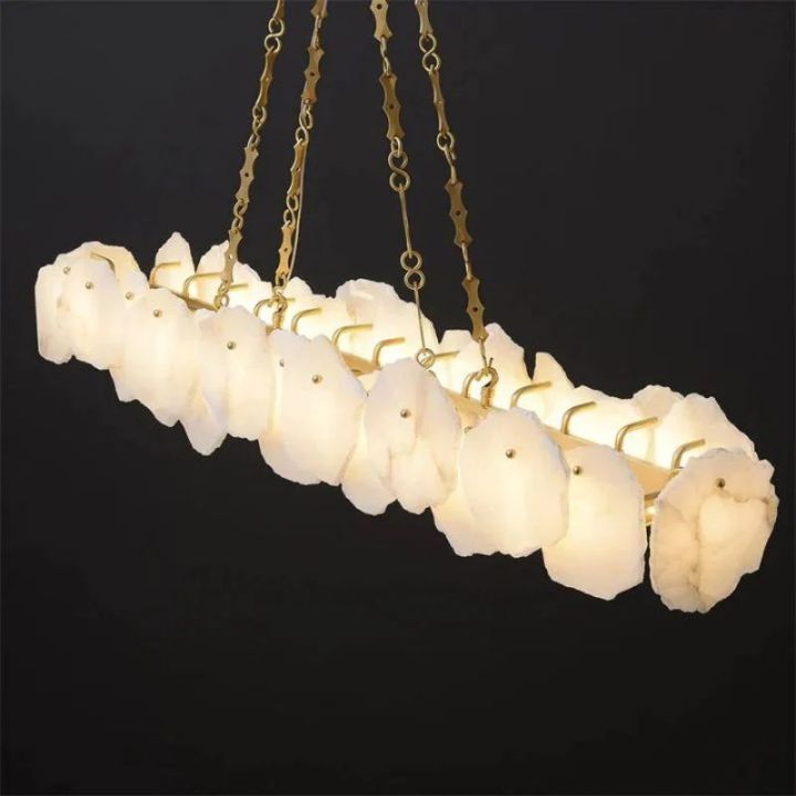 Alabaster Chain Linear Chandelier