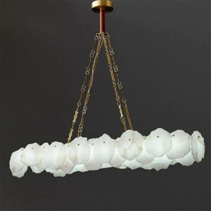 Alabaster Chain Linear Chandelier