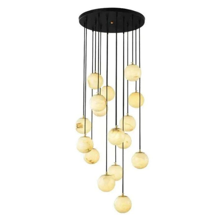 Alabaster Global Wavy Chandelier