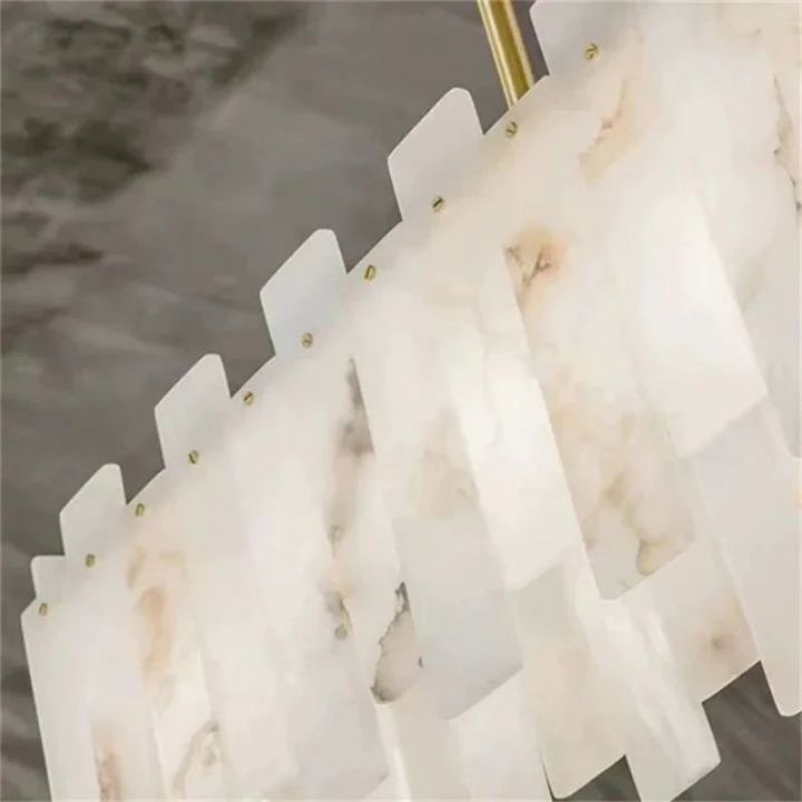 Alabaster Linear Chandelier 39"