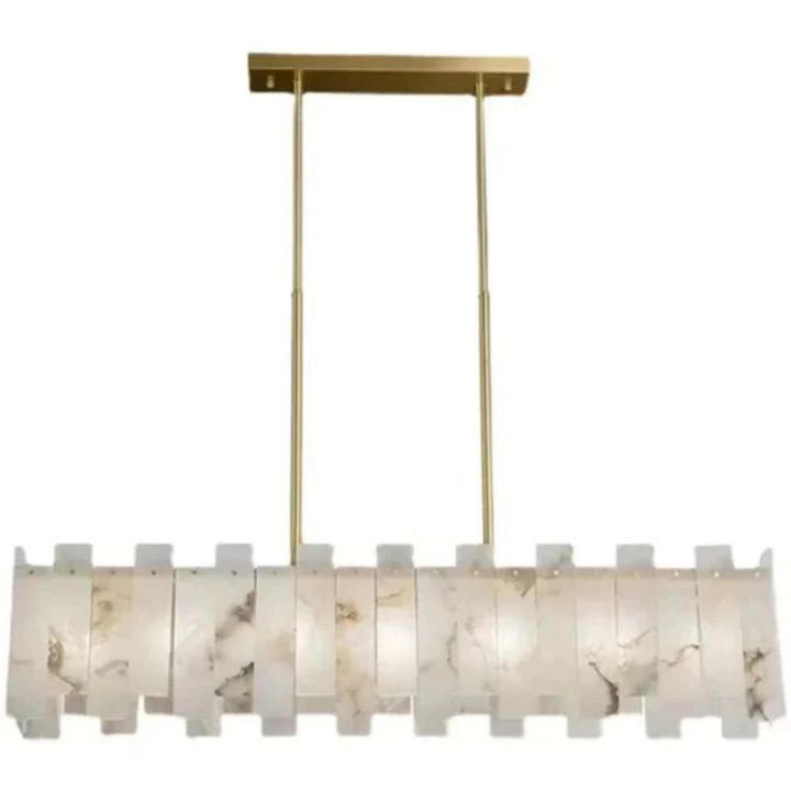 Alabaster Linear Chandelier 39"