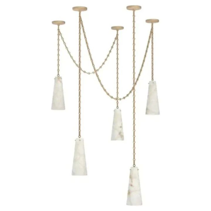 Alabaster Modern 5-Light Chandelier