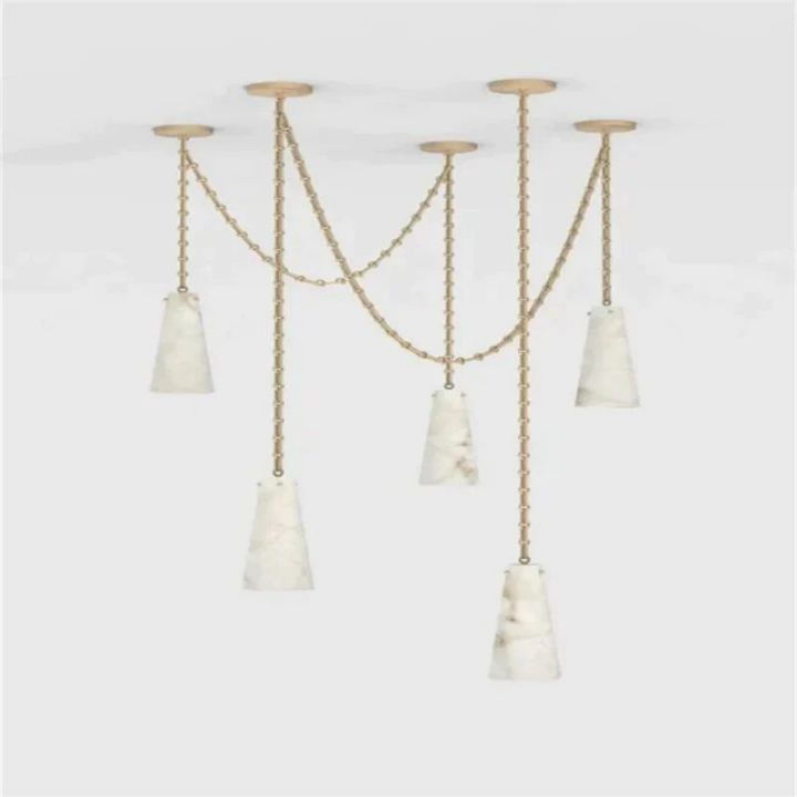 Alabaster Modern 5-Light Chandelier