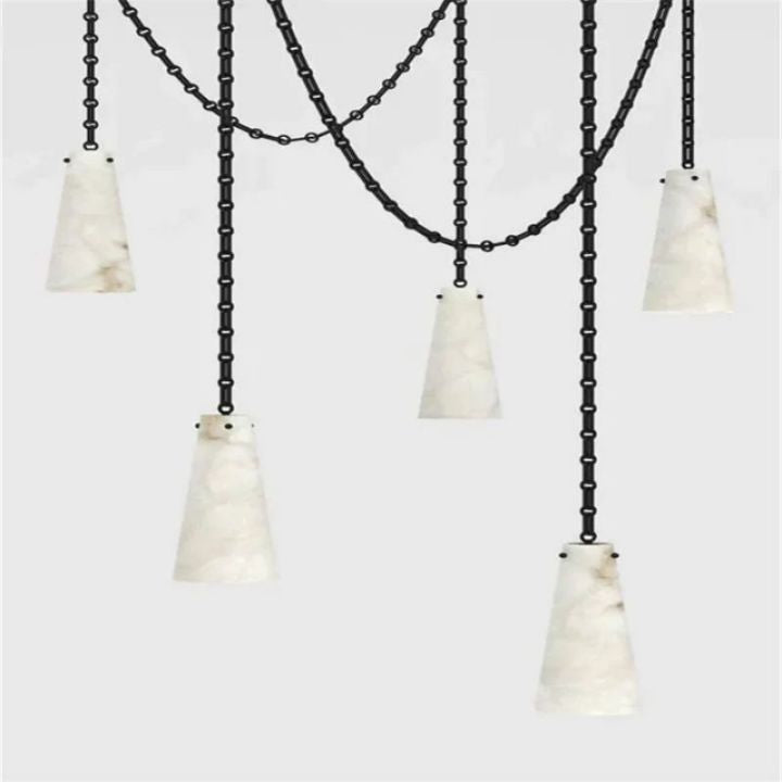 Alabaster Modern 5-Light Chandelier