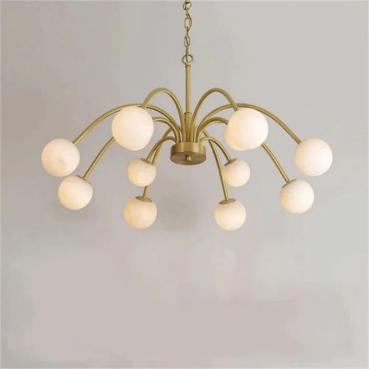 Alabaster Radial Chandelier