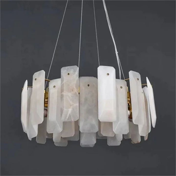 Alabaster Round Pendant Chandelier