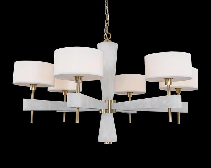 Alabaster Six-Light Chandelier