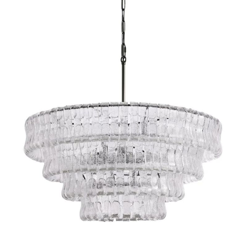 Lime 4-Tier Glass Round Chandelier 36"