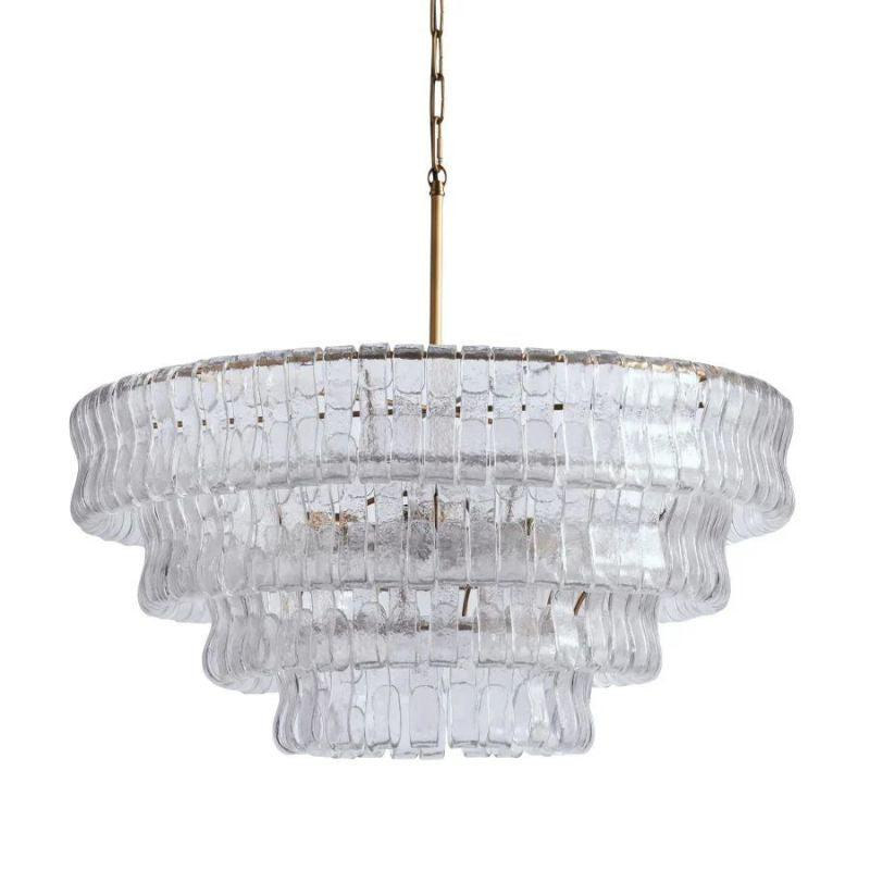 Lime 4-Tier Glass Round Chandelier 36"