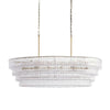 Lime Glass Oval Chandelier 54