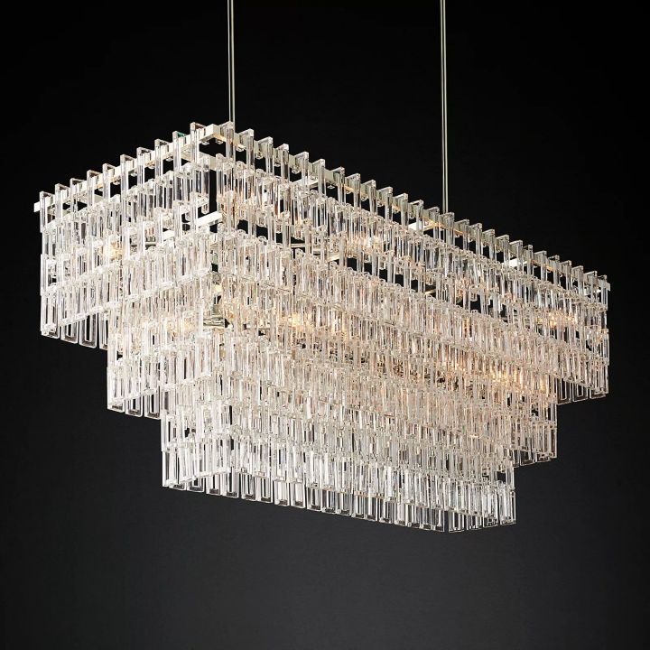 Arrebol 3-Tier Rectangular Chandelier 60"