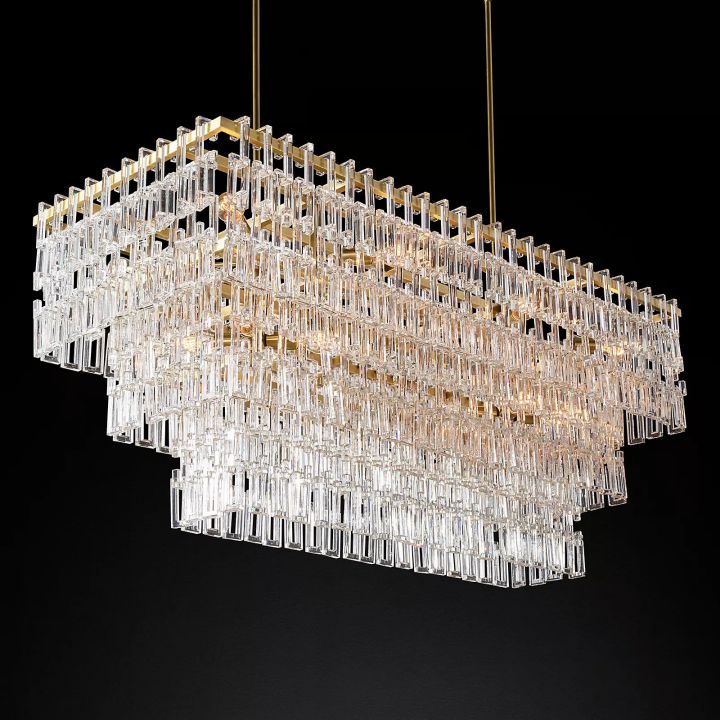 Arrebol 3-Tier Rectangular Chandelier 60"