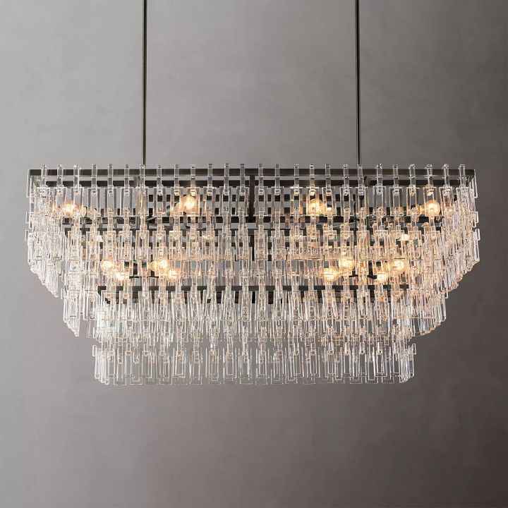 Arrebol 3-Tier Rectangular Chandelier 60"