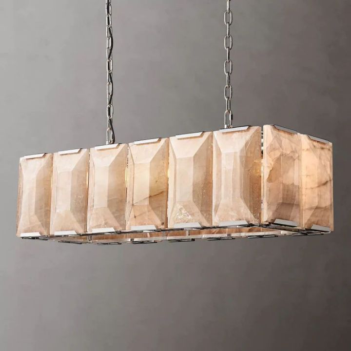 Aubrey Calcite Rectangular Chandelier 42"