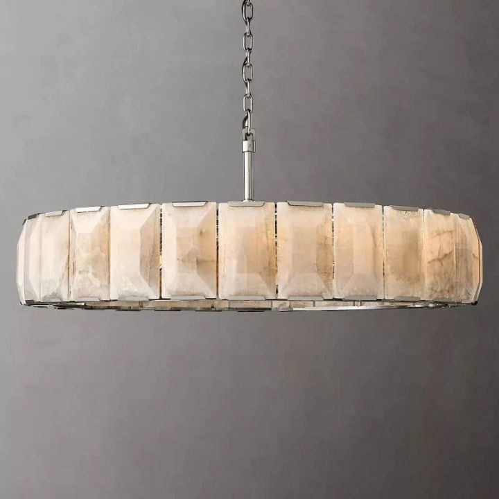 Aubrey Calcite Round Chandelier 60"