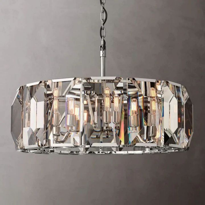 Aubrey Crystal Round Chandelier 31"