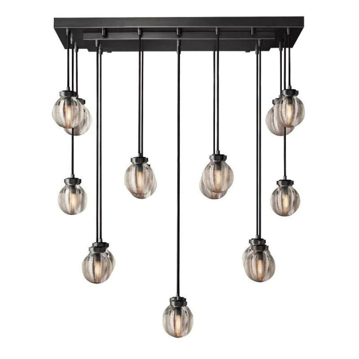 Augety Spherical Modern Rectangular Chandelier 36”