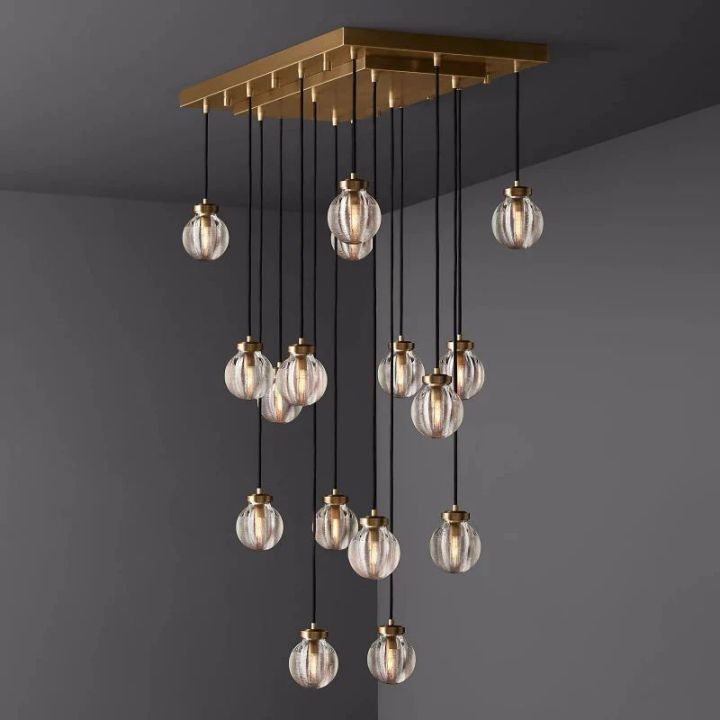 Augety Spherical Modern Rectangular Chandelier 36”