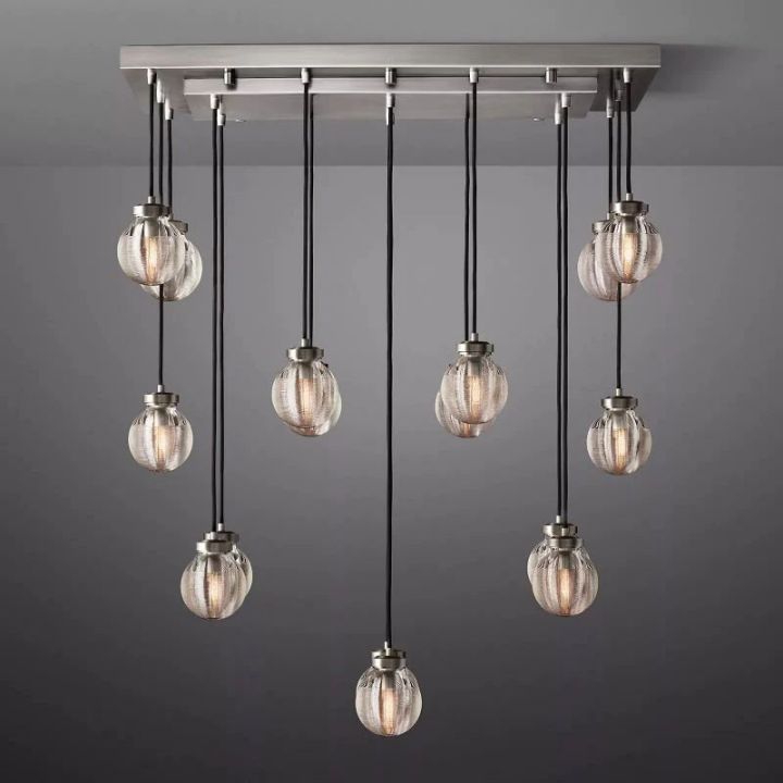 Augety Spherical Modern Rectangular Chandelier 36”