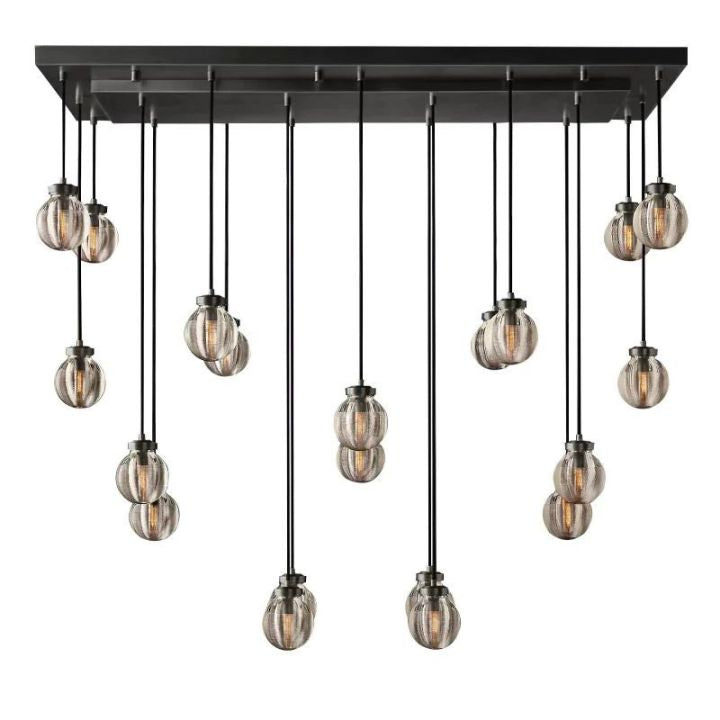 Augety Spherical Modern Rectangular Chandelier 54”