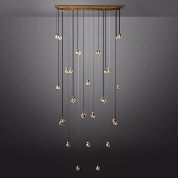 Augety Spherical Modern Rectangular Chandelier 72”