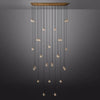 Augety Spherical Modern Rectangular Chandelier 72”