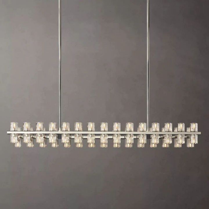 Aurora Wine-Glass Rectangular Chandelier 54"