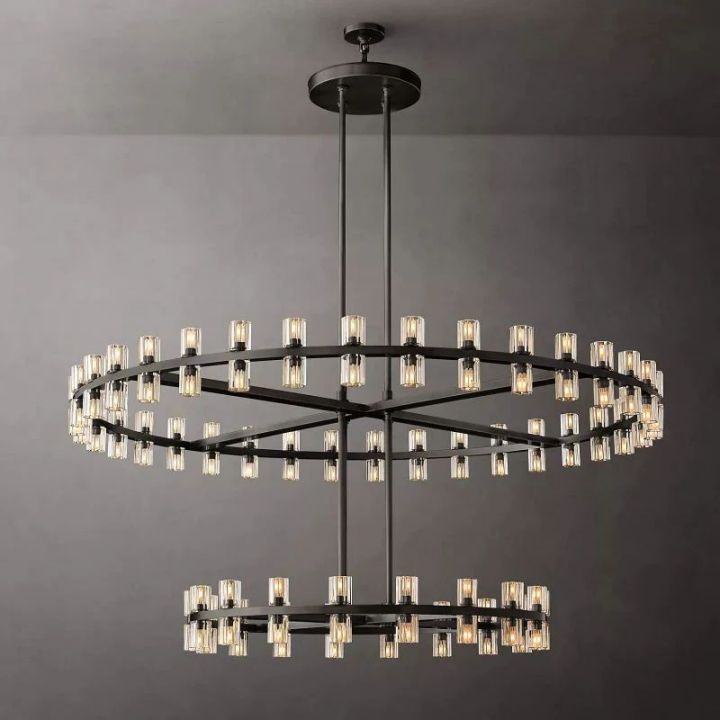 Aurora Wine-Glass Round 2-Tier Chandelier 60"