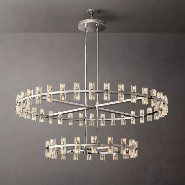 Aurora Wine-Glass Round 2-Tier Chandelier 60"