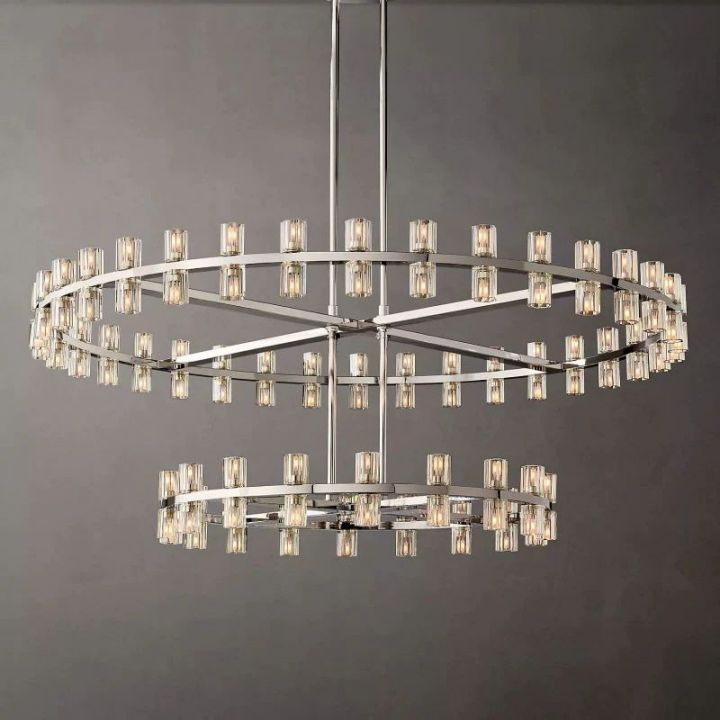 Aurora Wine-Glass Round 2-Tier Chandelier 60"