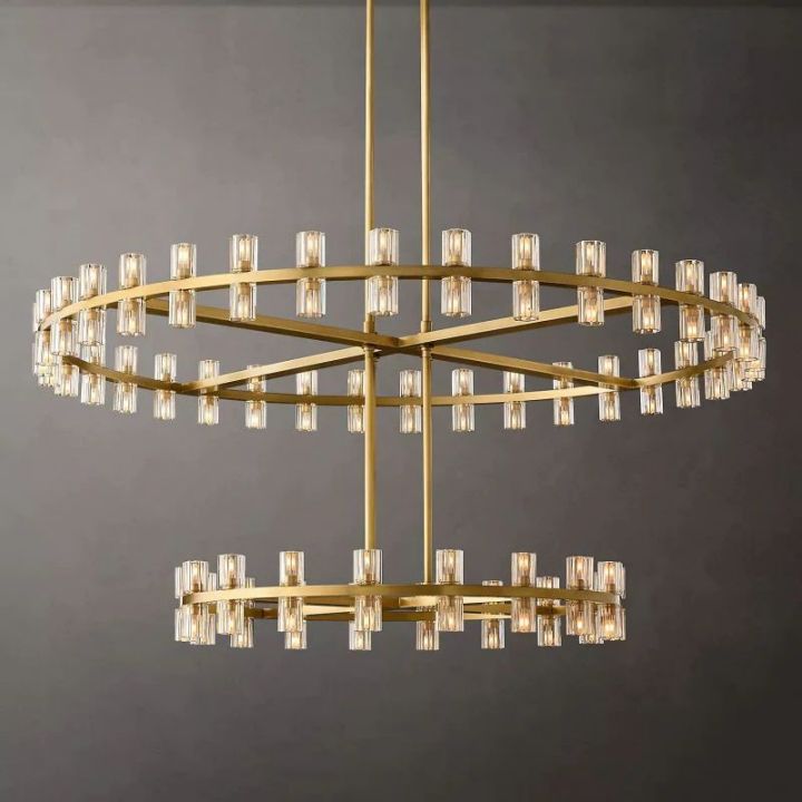 Aurora Wine-Glass Round 2-Tier Chandelier 60"