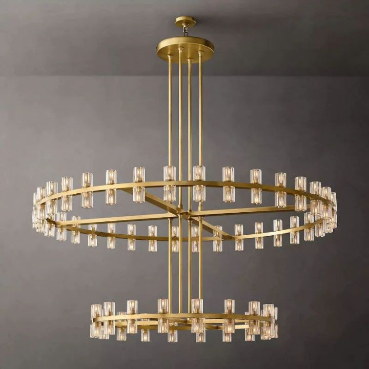 Aurora Wine-Glass Round 2-Tier Chandelier 60"